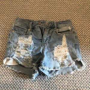 Trendy denim jean shorts